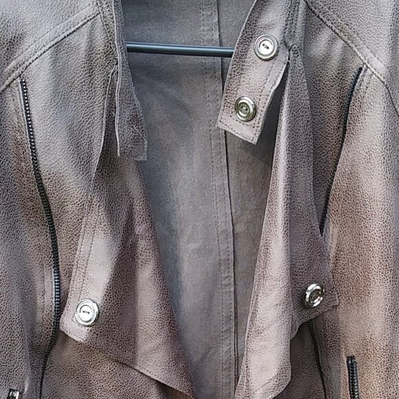 Jus D' Orange Paris Open Biker Brown Jacket - Sz.3 - Picture 4 of 14